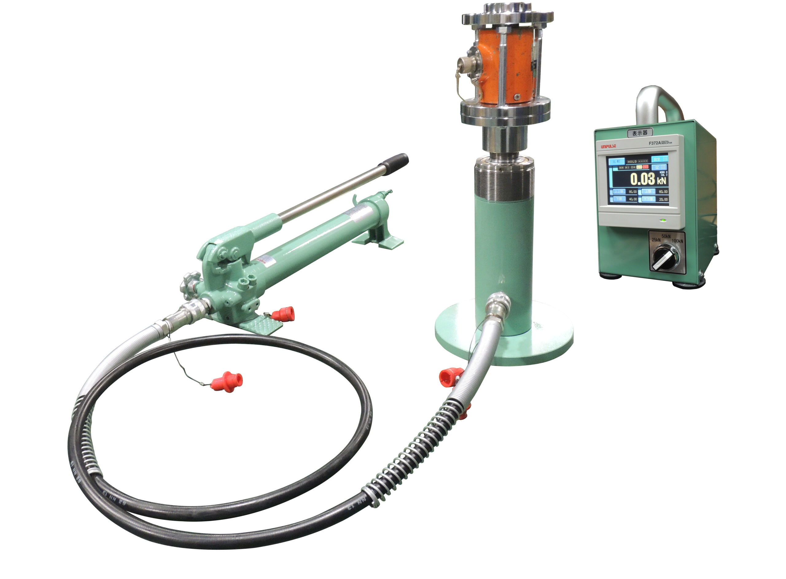 ロードセル付分離式ジャッキ A:50kN B:100kN C:200kN（平板載荷用 