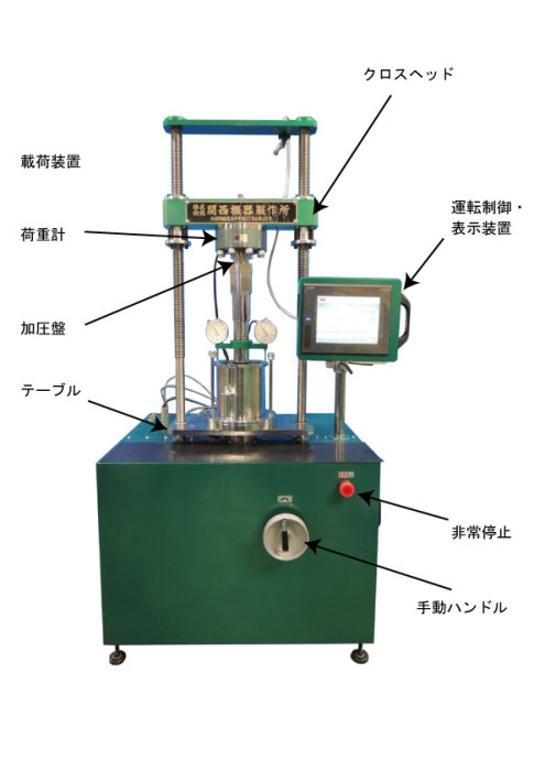 能力100kN 土の万能試験機のご紹介 | 試験機器製造・販売の関西機器製作所